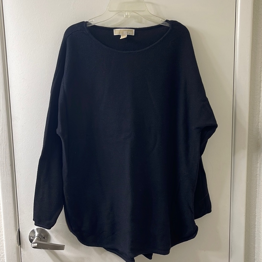 Michael kors Black side zipper long sleeve sweater